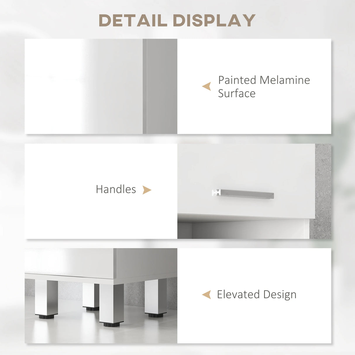 kleankin 71" Tall Slim Bathroom Storage Cabinet, Tall Narrow Cupboard with Drawer, Open Shelves, 2 Doors Cabinets and Adjustable Shelves for Kitchen, Hallway, Living Room, High Gloss White