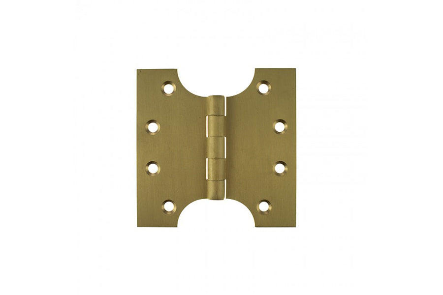 Atlantic (Solid Brass) Parliament Hinges 4" x 2" x 4mm - Satin Brass - Pair