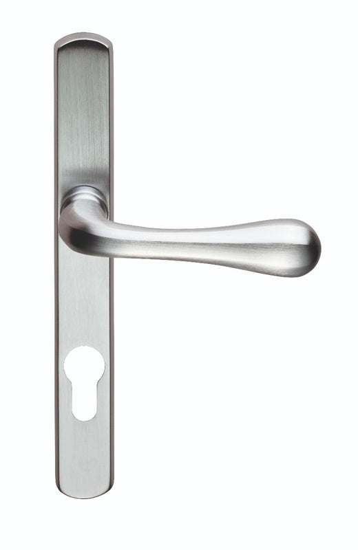 NARROW PLATE - ASTRO LEVER LOCK EURO PROFILE (70MM C/C) (AS1NPSC) CSA (SATIN CHROME) - SATIN CHROME - 208MM X 26MM - PAIR