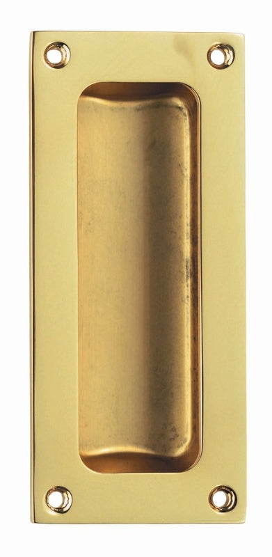 FLUSH PULL - POLISHED BRASS - 102 X 45 MM - EACH