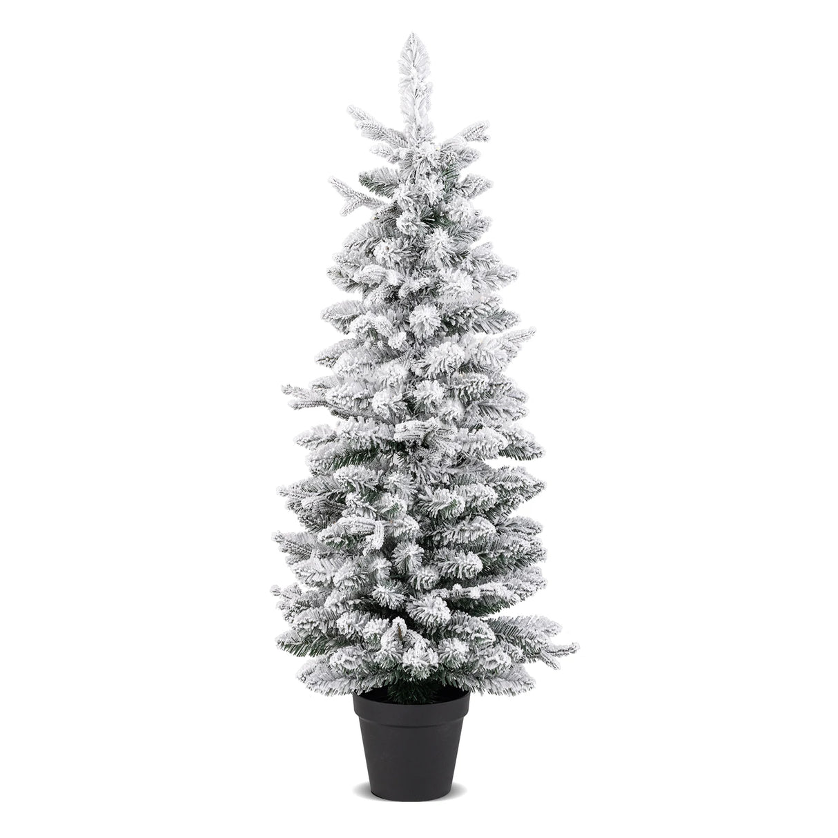 Artificial Pre-lit Christmas Tree Snow Flocked Xmas Tree-1.2M