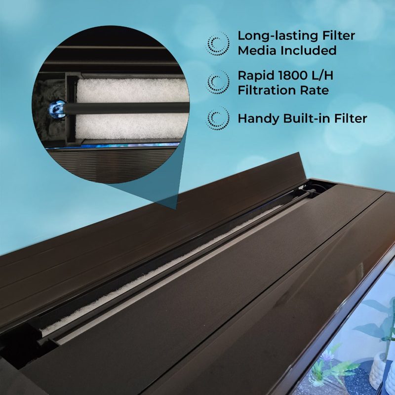 Aquarium Fish Tank & Cabinet - Black