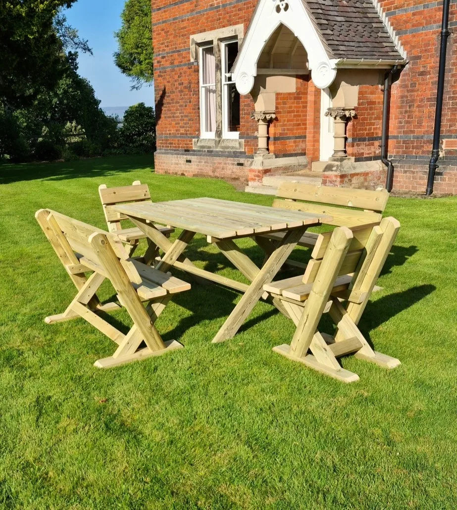 ASHCOMBE TABLE SET SEATS 6