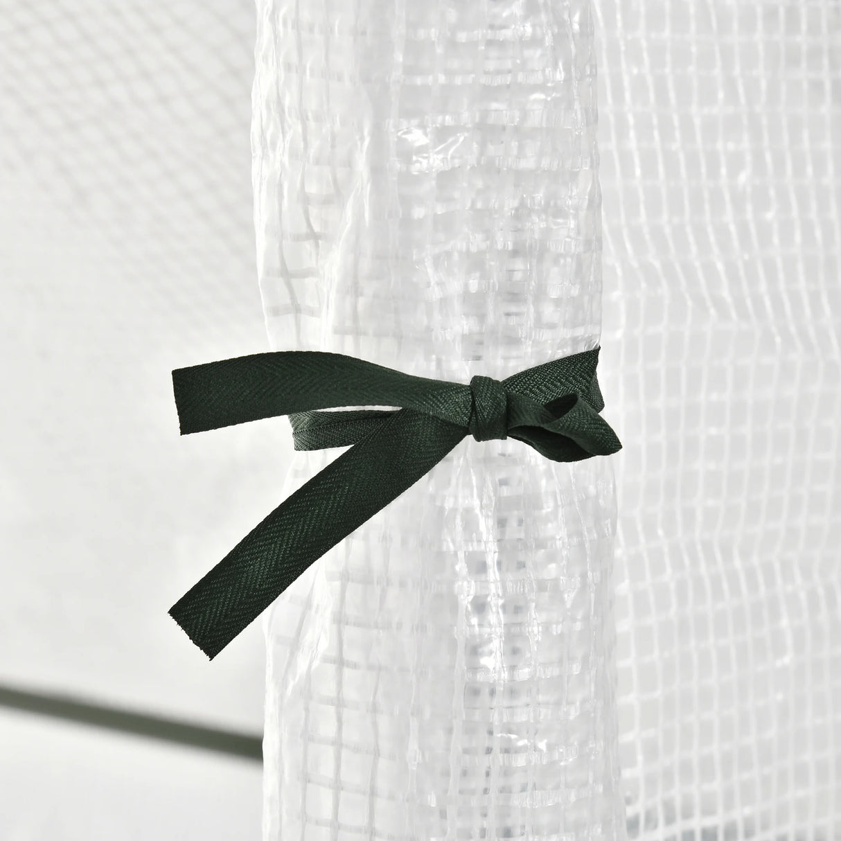 Outsunny Walk In Tomato Greenhouse Garden Outdoor Mini Greenhouse Flower Planter Steel Frame with Zipped Door & Window, PE Cover, 180 x 100 x 168CM, White