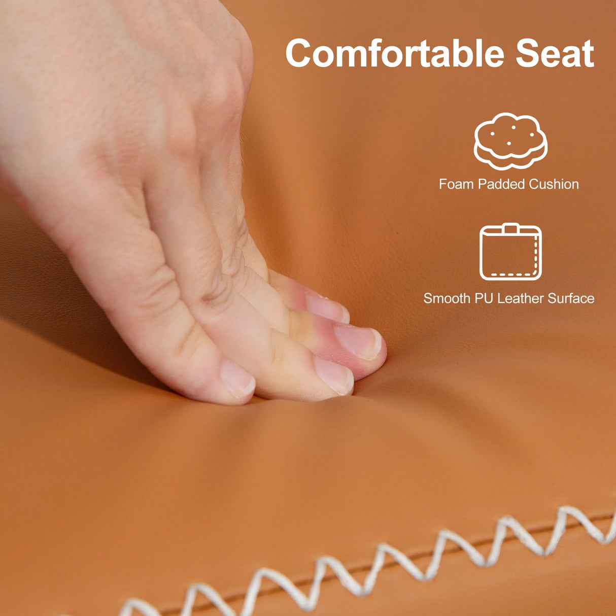 HOMCOM PU Leather Shoe Storage Bench - Brown