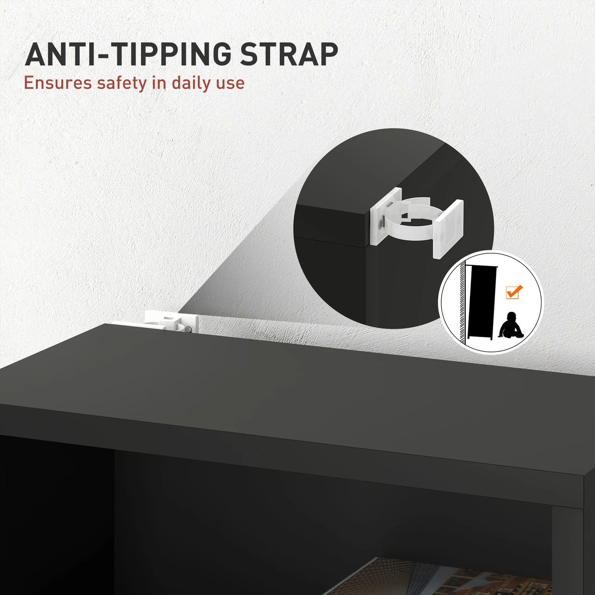 HOMCOM 260 Narrow CD Storage Unit - Black