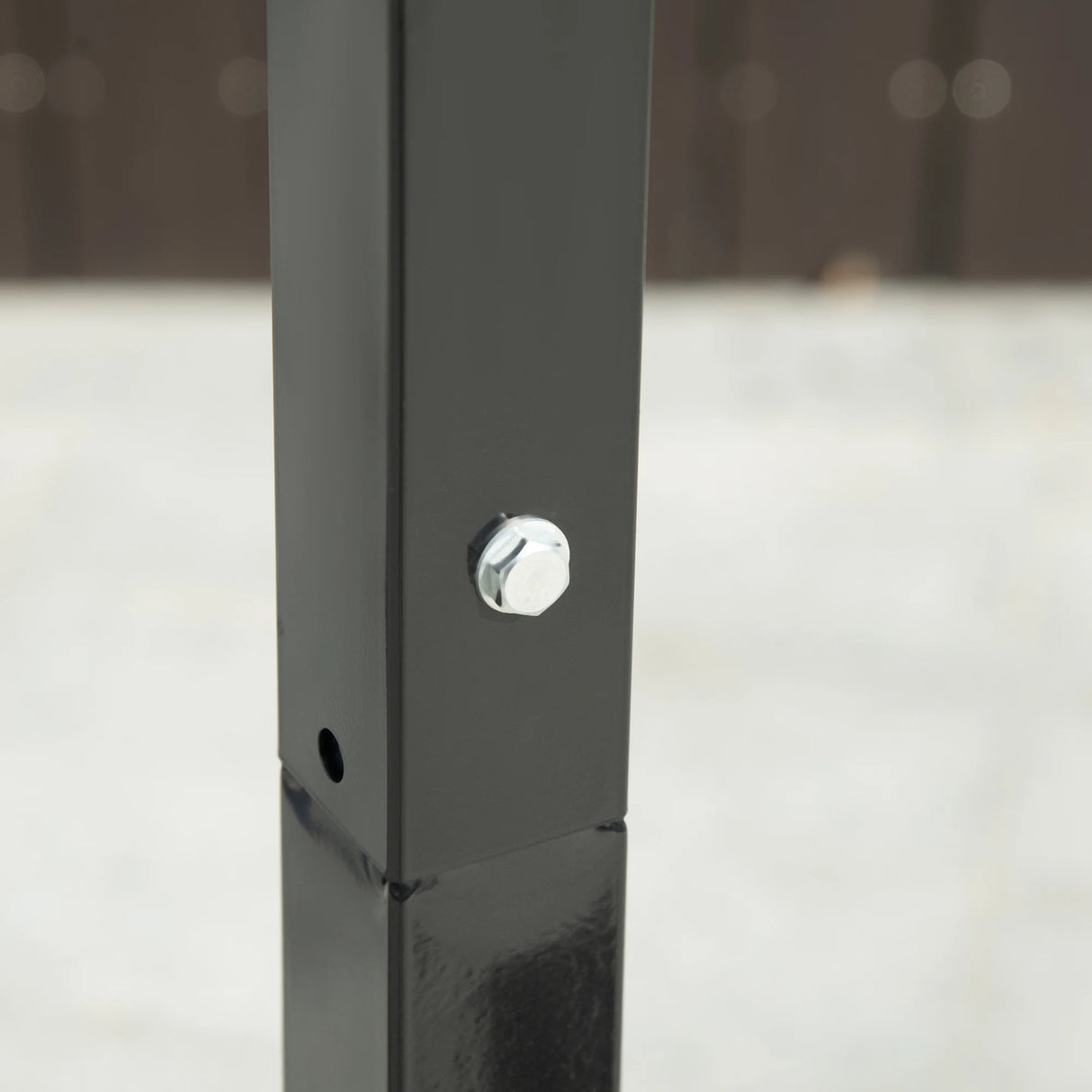 SPORTNOW 2.6-3.1m Adjustable Basketball Hoop and Basketball Stand w/ Backboard and Weighted Base, Portable on Wheels, Black