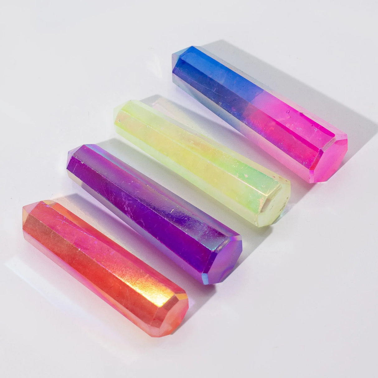 Gemstone Obelisk Point approx 9cm - Aurura Crystal Quartz - Purple