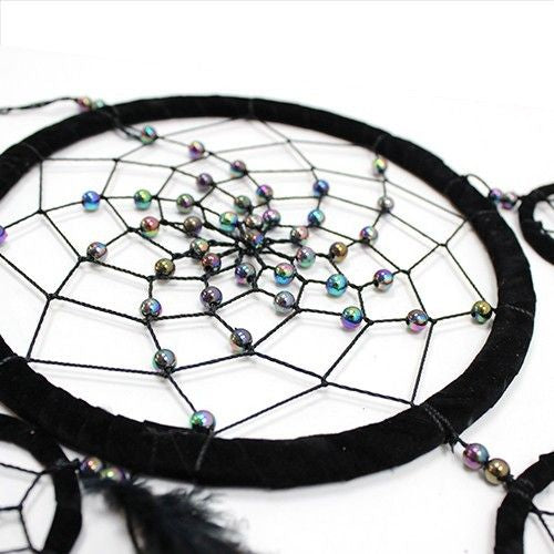 Bali Dreamcatchers - Large Round - Black/White/Red