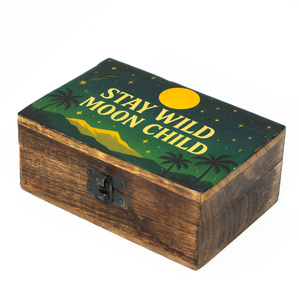 Medium Enamelled Box - Stay Wild Moon Child