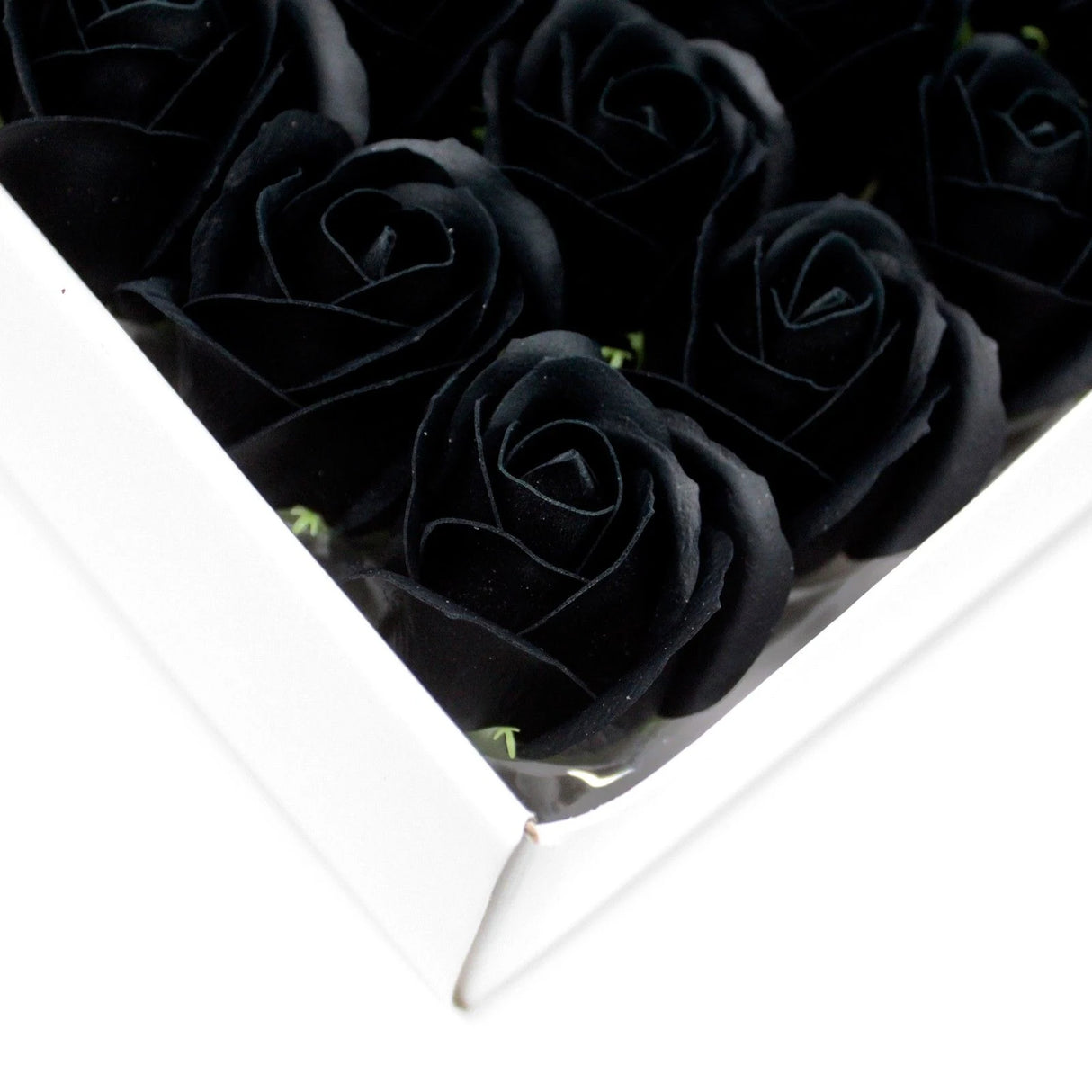 Craft Soap Flowers - Med Rose - Black