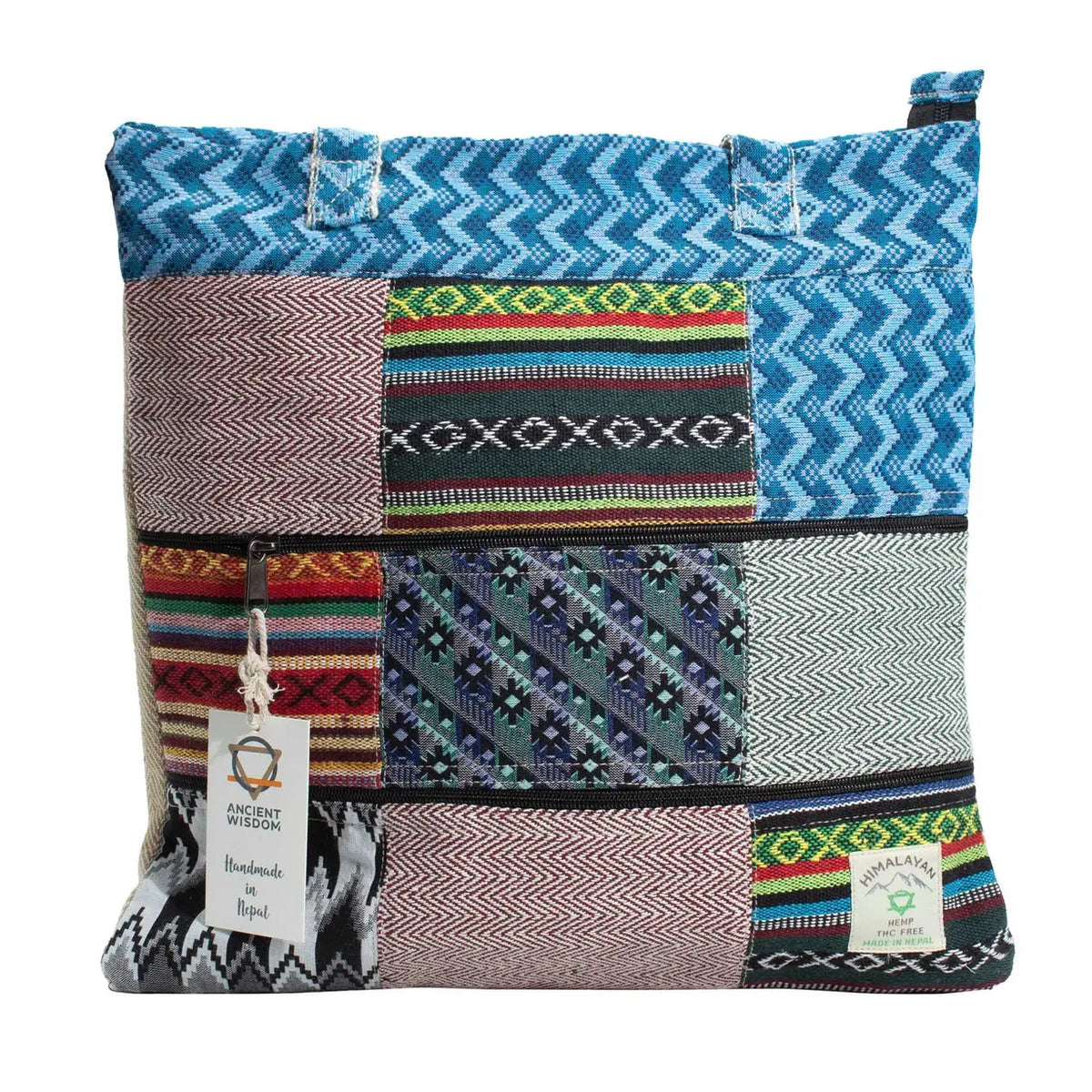 Patchwork Kathmandu Tote Bag - Dhaka Design (37x38cm)