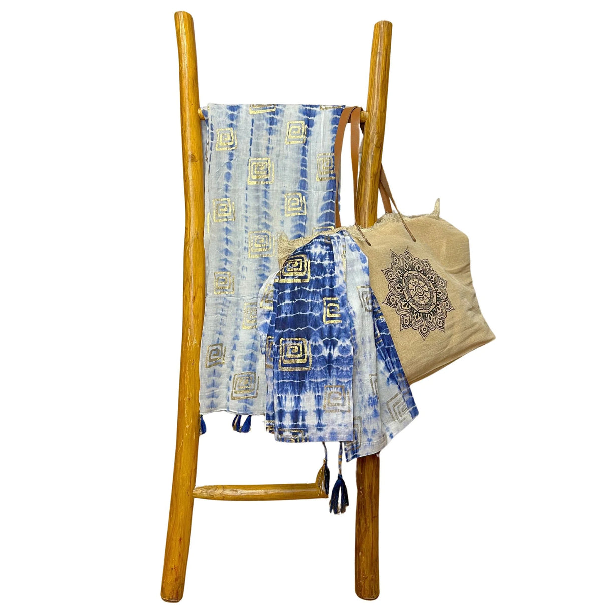 Nomad Sari Pareo Blue Tie Dye & Block Print