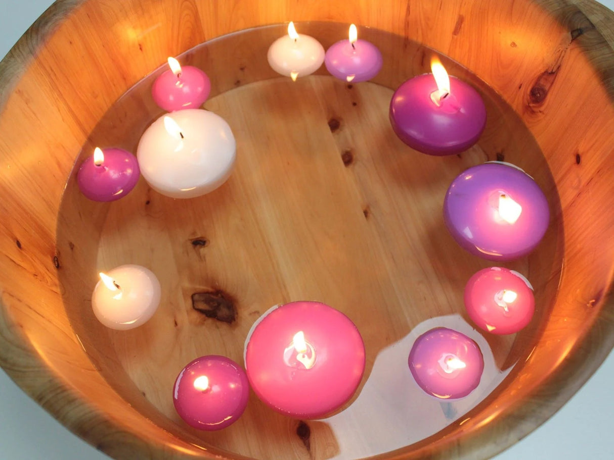 3x Large Floating Candle - Pink