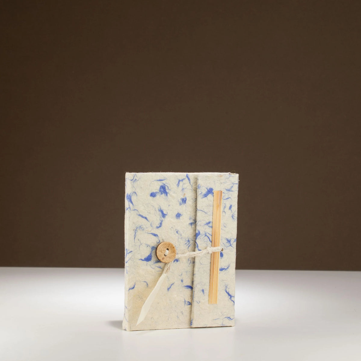 Lokta Mixed Blue Cotton Notebook Mini (12x8cm) 40 Leaves