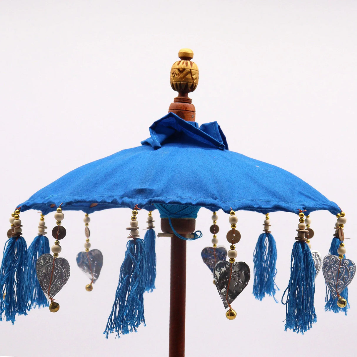 Bali Home Decor Parasol - Cotton - Blue- 40cm