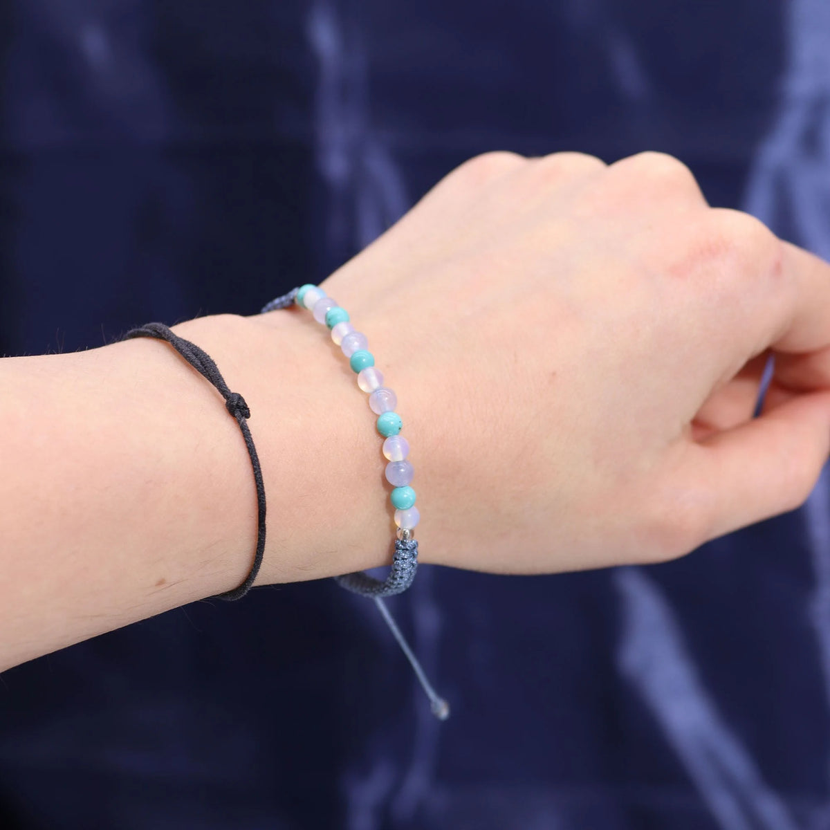 Zodiac Crystal Candle with Gemstone Bracelet - Pisces