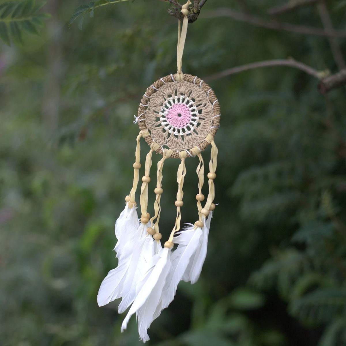 Pastel Pink Macram Dream Catcher 9cm (asst colours)