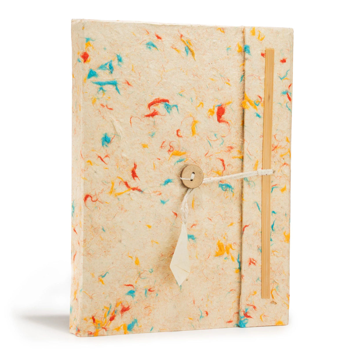 Lokta Mixed Colour Cotton Notebook Large (21x15cm) 45 Leaves Includes Bookmark
