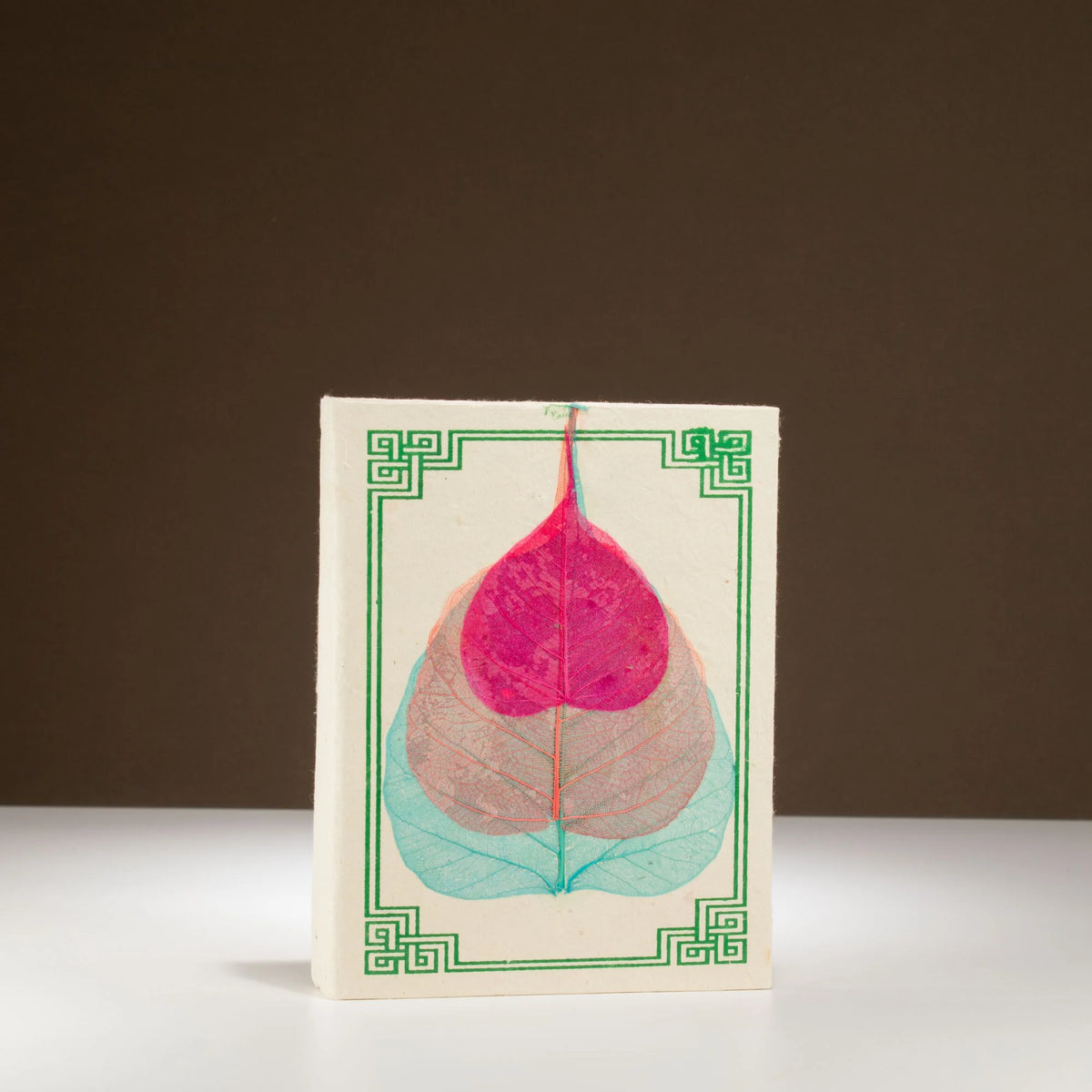 Lokta Bodhi Leaf Notebook Medium (15x12cm) 45 Leaves Assorted