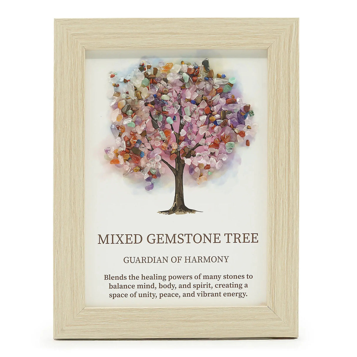 Gemstone Picture - Tree of Life - Multi (20x14.7x1cm)