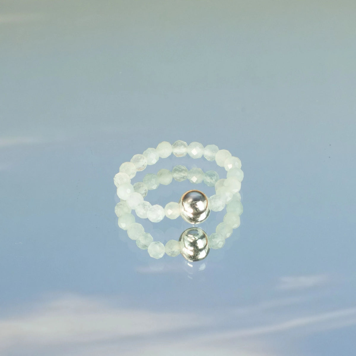 Nymph Spirit Gemstone Ring Set - Sea Sunset