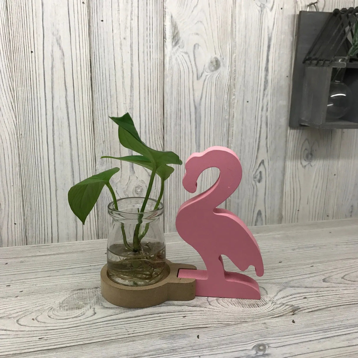 Hydroponic Home Dcor - Pink Flamingo Pot