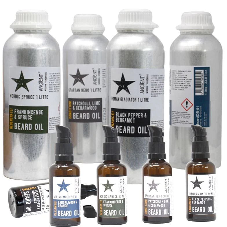 1 Litre Beard Oil - Spartan Hero - Condition!