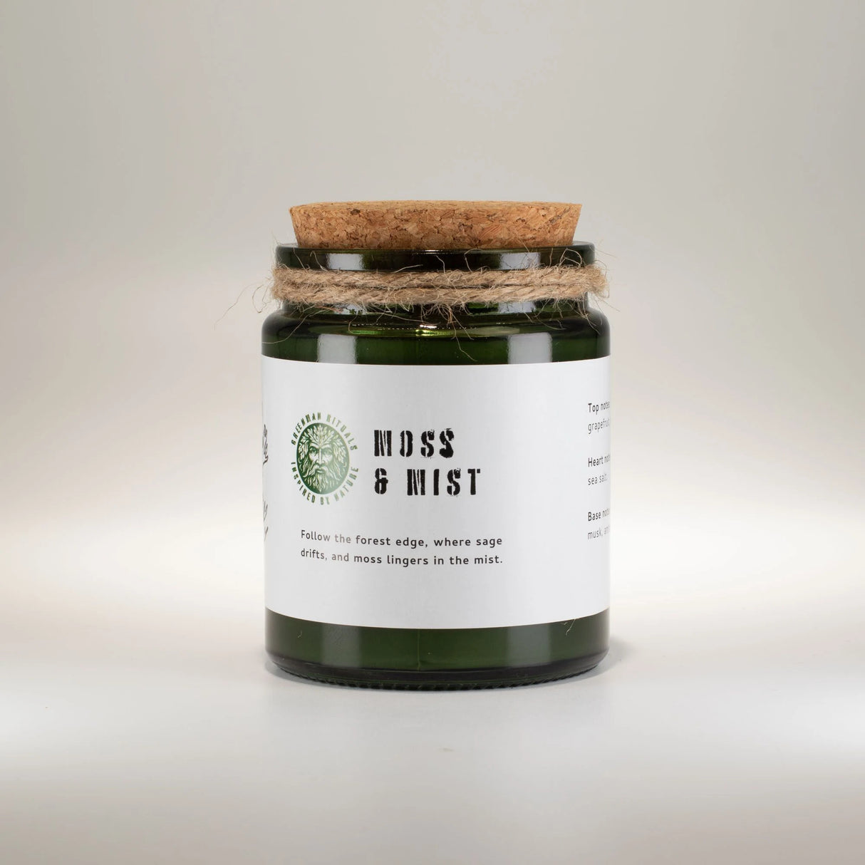 Greenman Woodwick Soy Candle - Moss & Mist