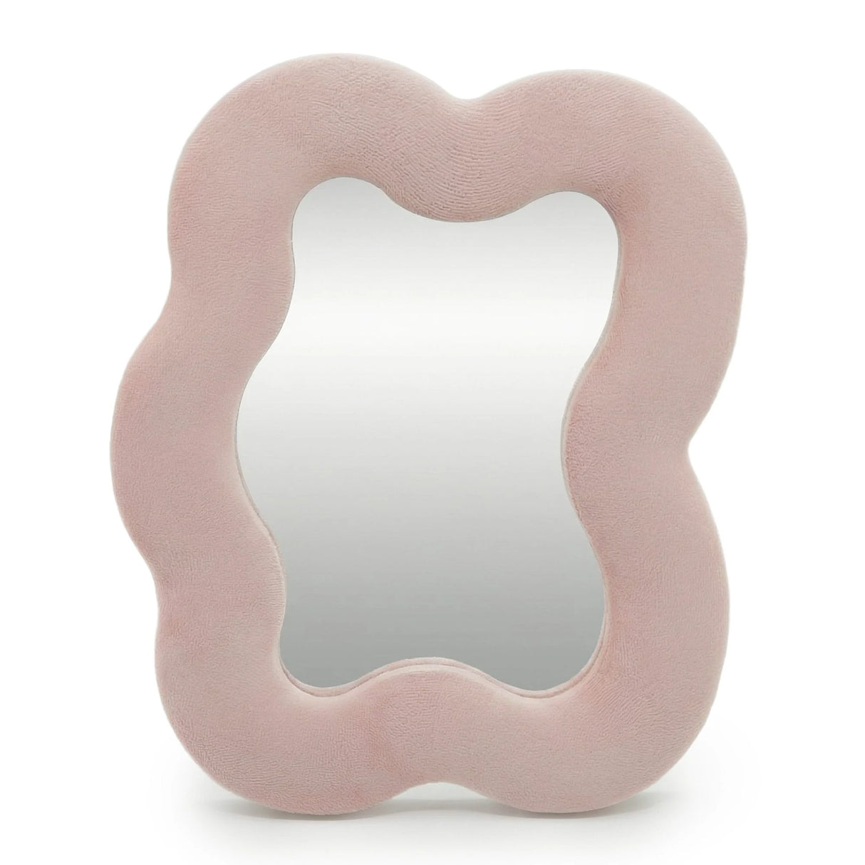 Soft Squiggly Mirror Square Pebble Rose Blush (22.5x27x2.3cm)