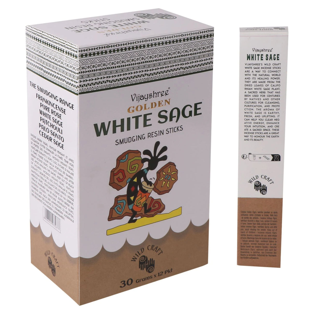 Golden White Sage Smudging Resin Sticks 30g