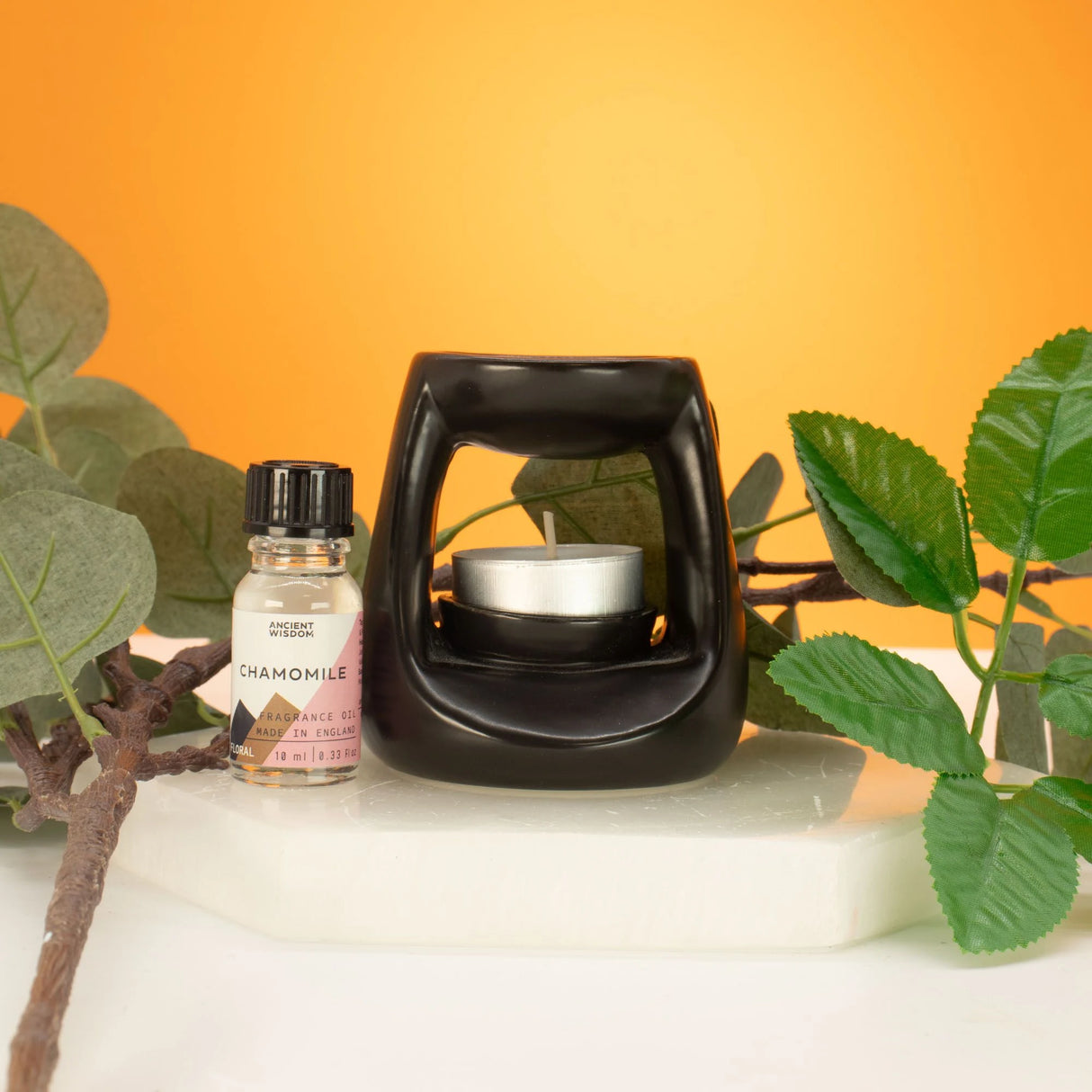 Ceramic Zen Oil Burner - Small Classic - Matt Black