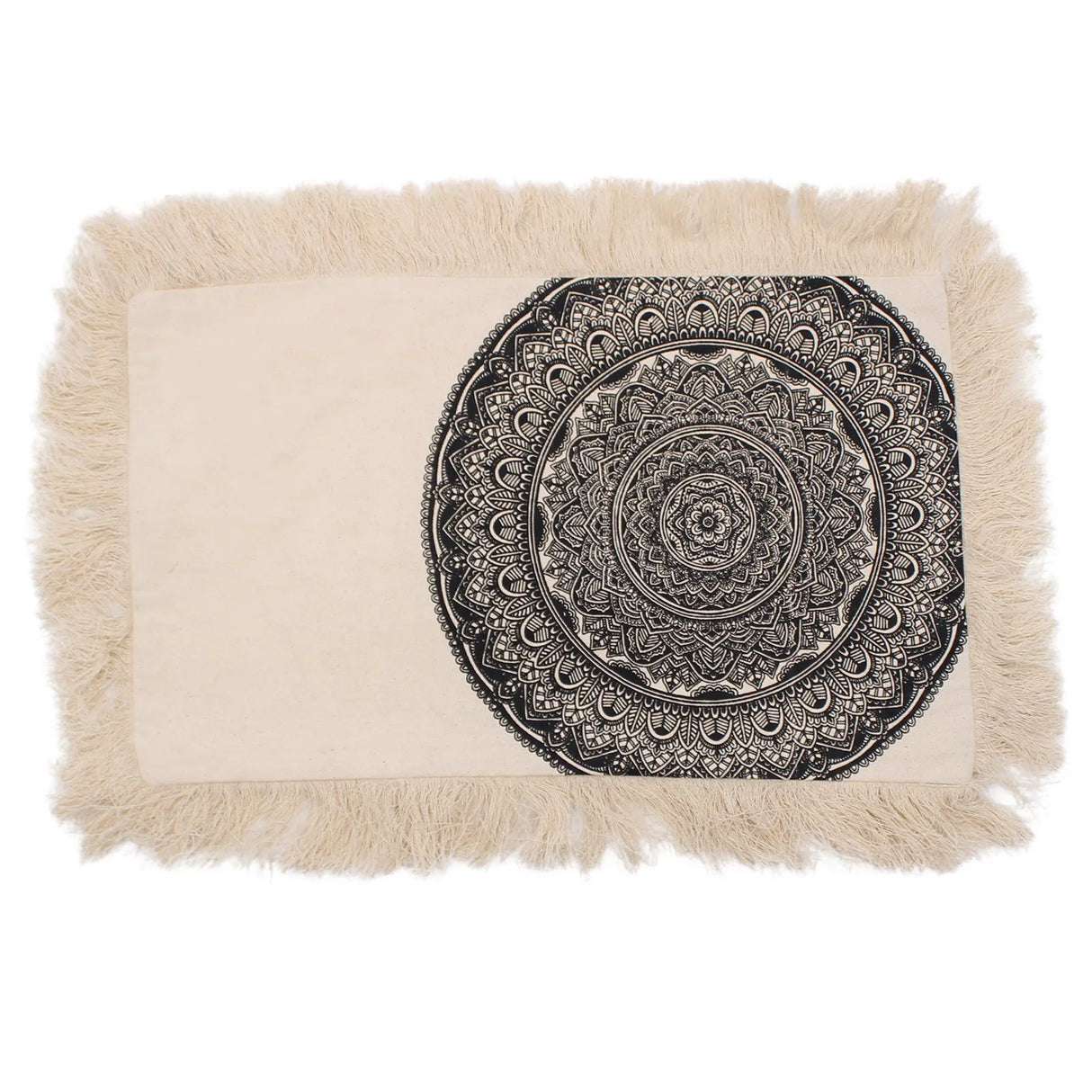 Traditional Mandala Cushion - 30x50cm - black