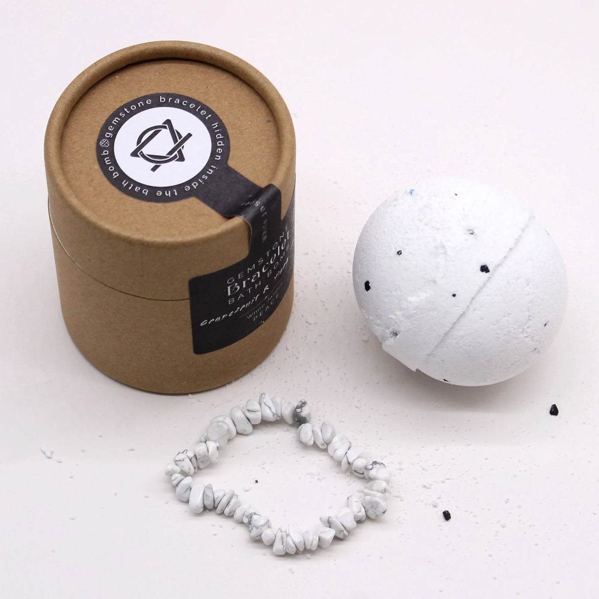White Jasper Gem Bracelet Bath Bomb