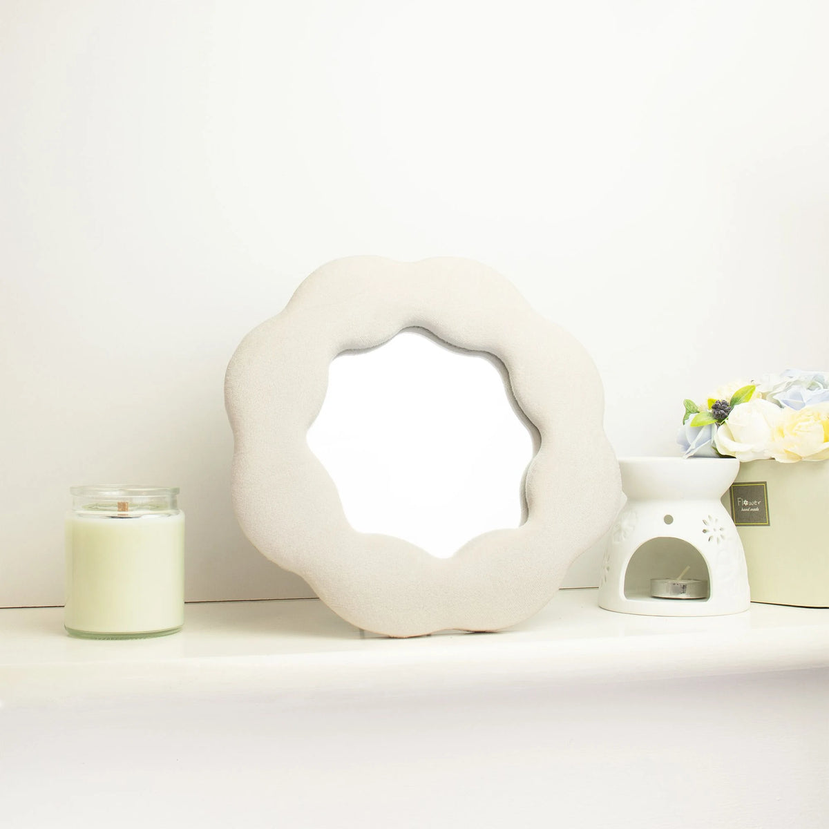 Soft Squiggly Mirror Flower Stone (25.4x25.4x2.3cm)