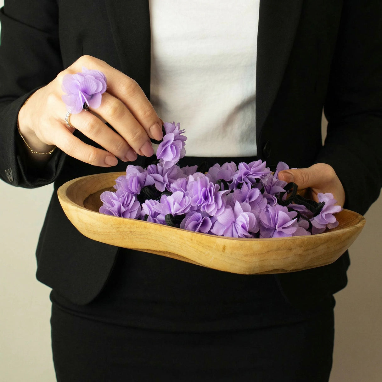 Fragrance Chiffon Diffuser Rings - Black