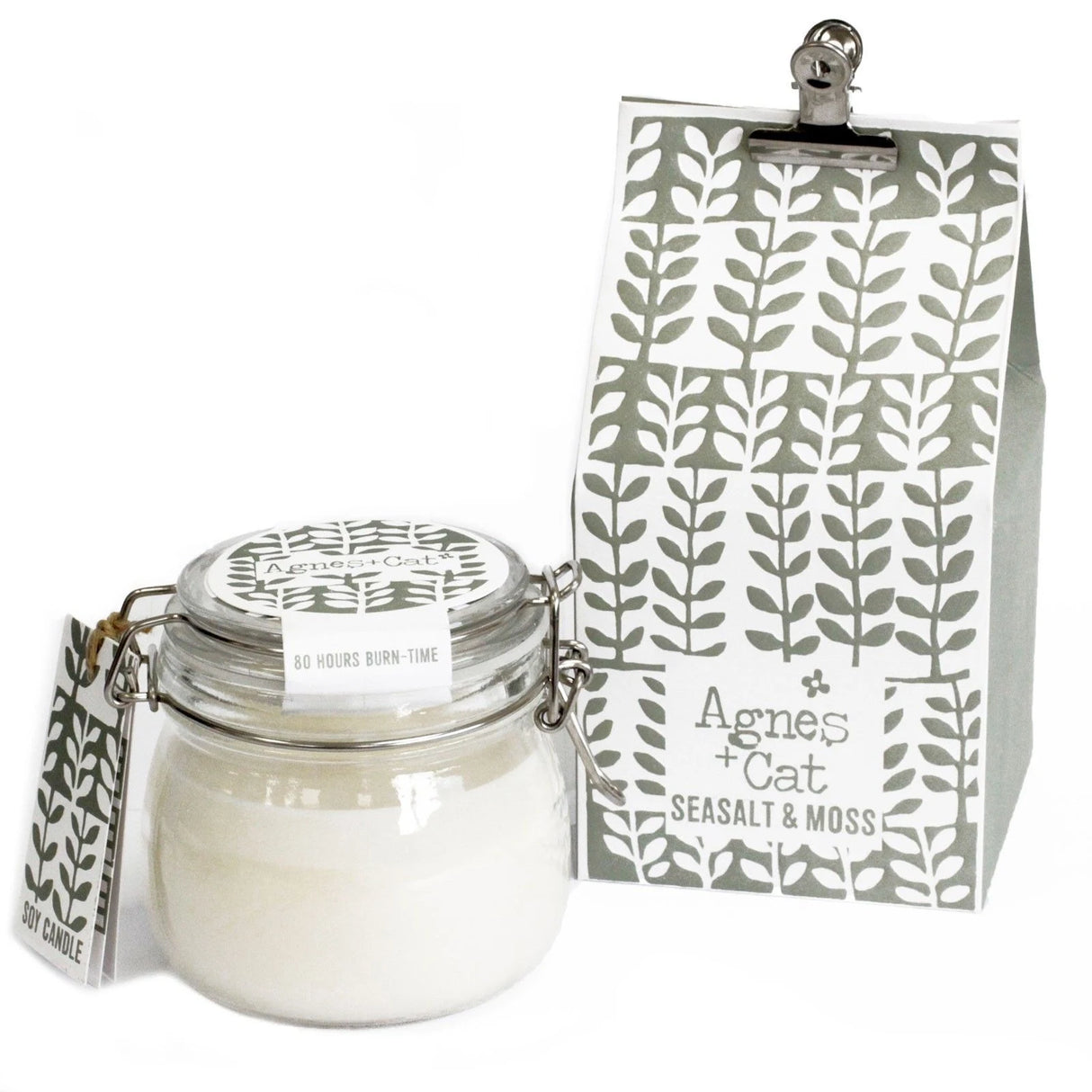Agnes + Cat Kilner Jar Candle - Seasalt and Moss