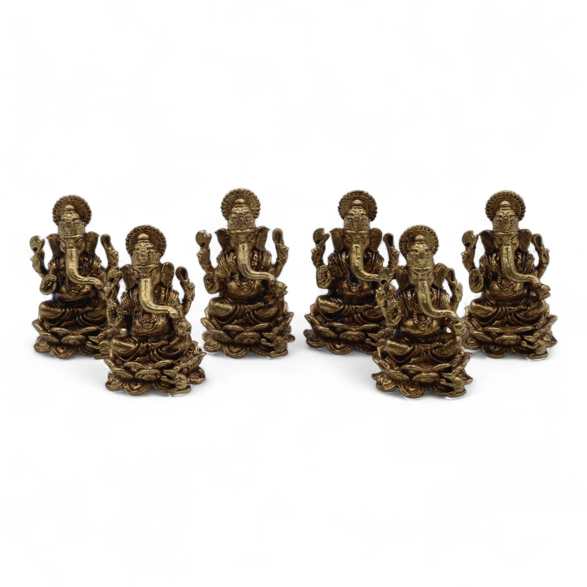 Brass Miniature Gods - Ganesha (22gms) - 37mm