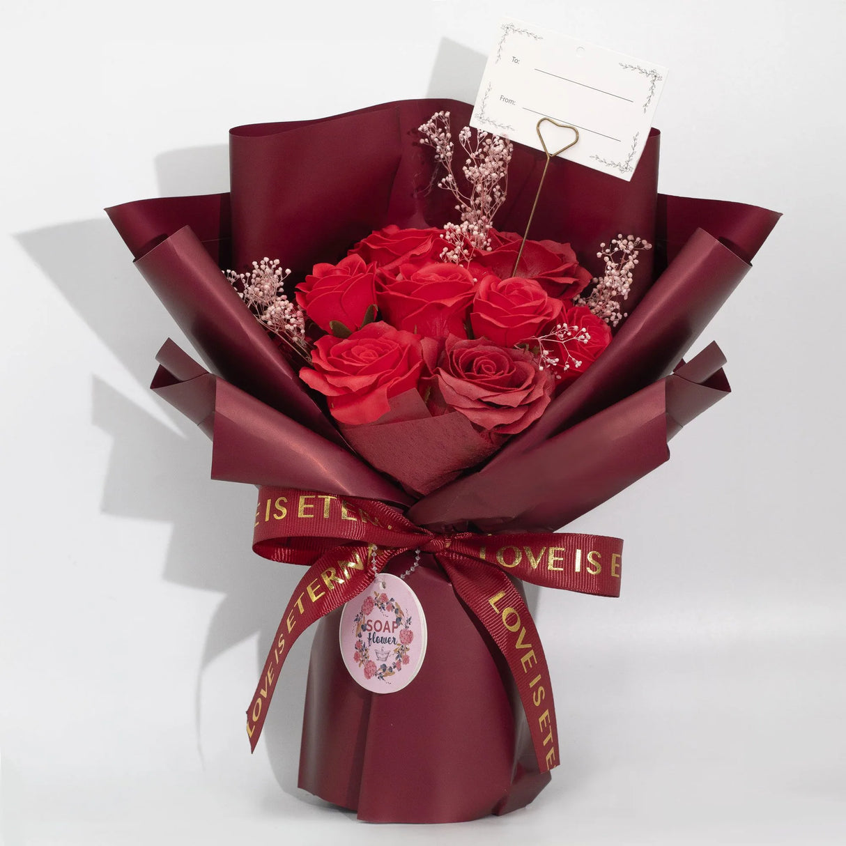 Large Red Roses Bouquet - Love is Eternal - Gift Card