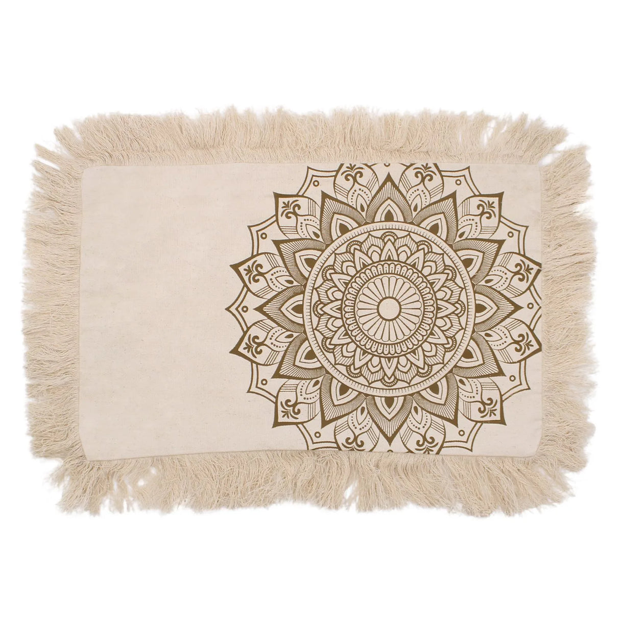 Lotus Mandala Cushion - 30x50cm - bronze