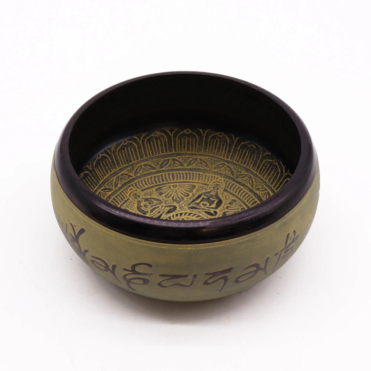 Earth Powder Singing Bowl - Mantra Five Buddha - 16cm