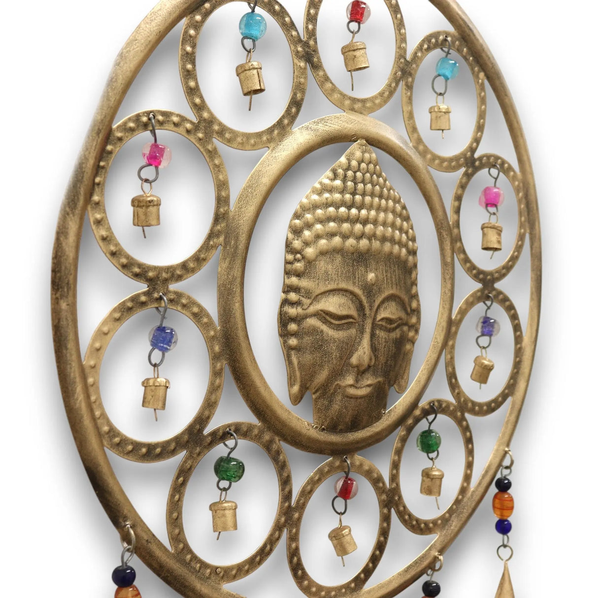 Indian Chimes - Lrg Buddha Face 15 Bell Chimes