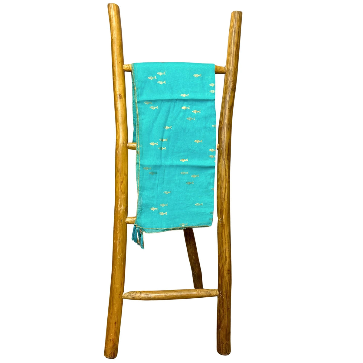 Nomad Sari Pareo Turquoise & Gold Fish Print