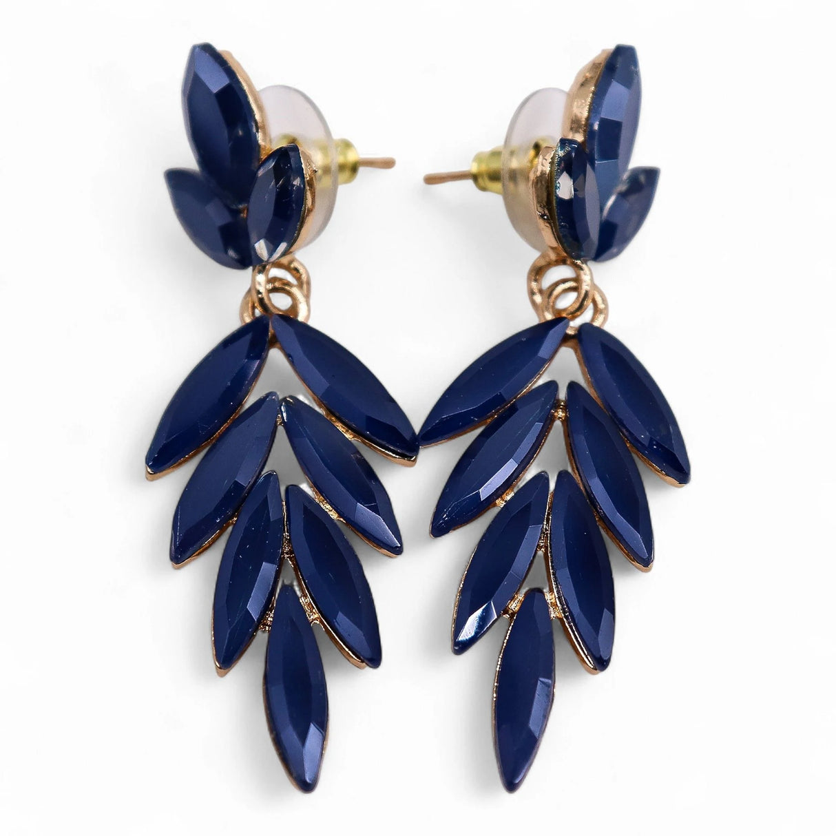 Royal Blue - Vintage Glass - Long Drop - Earrings