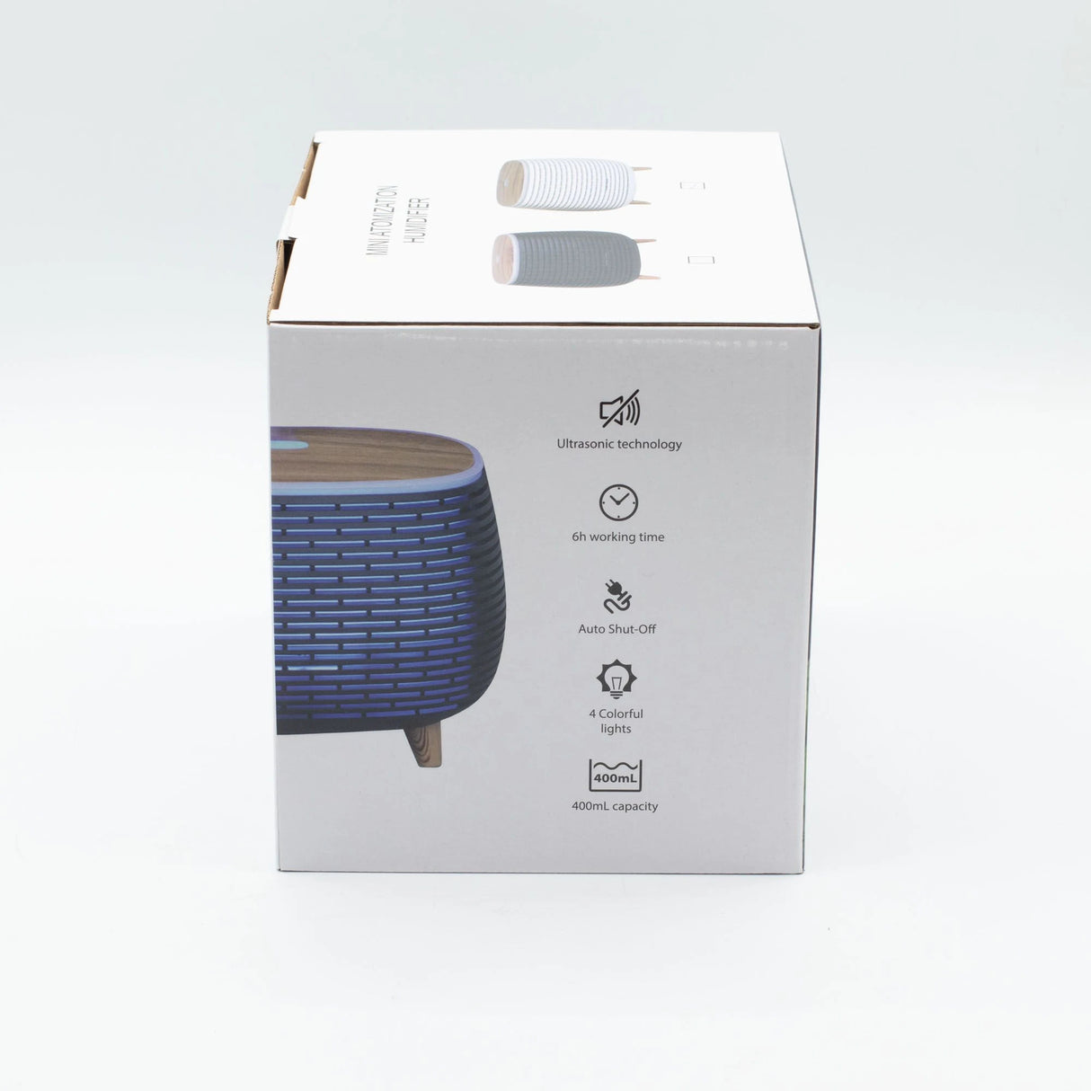 Futuristic Ribbed Aroma Diffuser with Colour-Changing Light