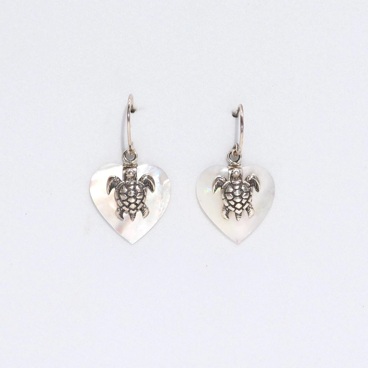 Shell & Silver Earrings - Sea Turtle - MOP