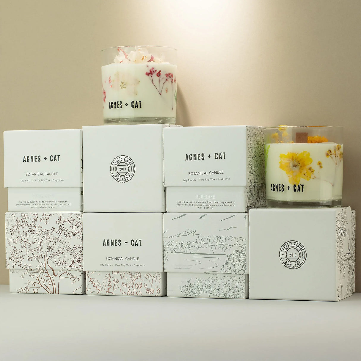 Agnes + Cat Botanical Soy Wax Candle - Seasalt & Moss