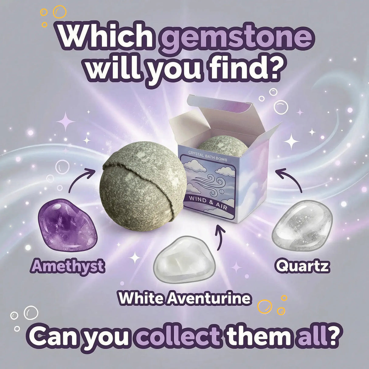 Elemental Crystal Bath Bomb - Air