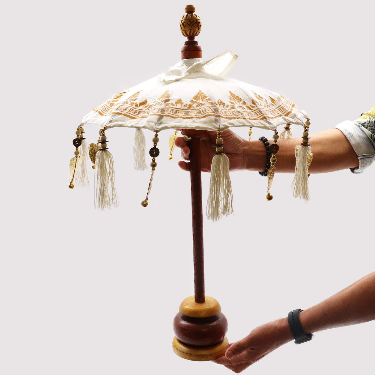 Bali Home Decor Parasol - Cotton - Turquoise- 40cm