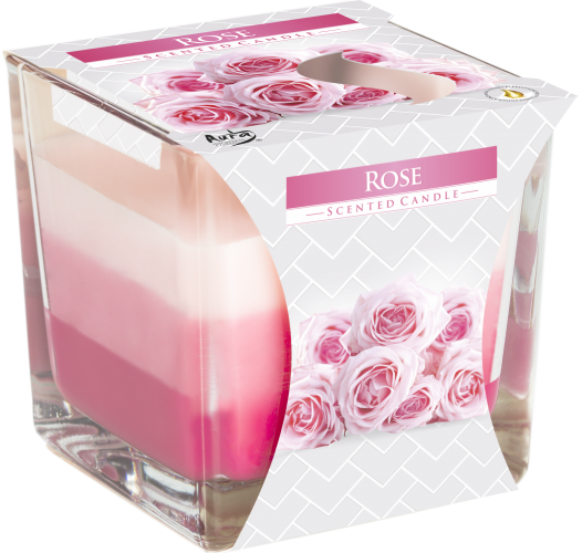 Rainbow Jar Candle - Rose